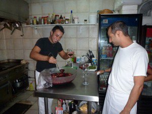 Sangria in the kitchen at Al Bar Della Sport