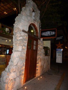 Caguameria Restaurant Sign over door