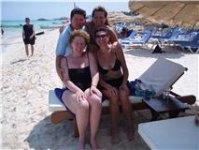 Edwin and girls on beach